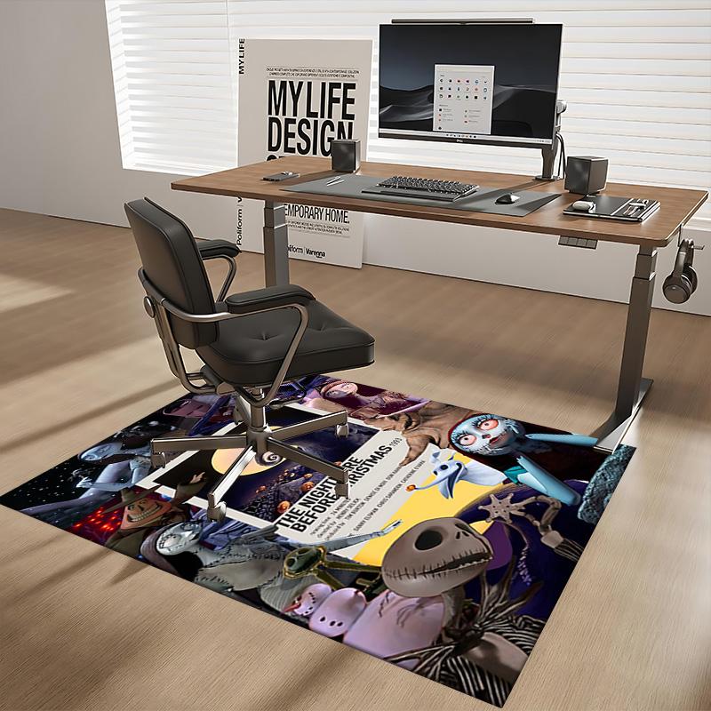 1pc Nightmare Before Christmas Carpet for Playroom Bedroom Living Room Sofa Home Decor,Game Area Rug Non-slip Floor Mat. D7280132
