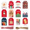 Merry Christmas New Year Gift Tags Hanging Blessing Cards Christmas Tree Labels Kraft Paper Tags
