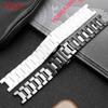 Notch Ceramic Watchband 16-8mm 18-10mm Watch Strap for Women Man Wristwatches Band Use Bar Butterfly Buckle Pure Ceramics