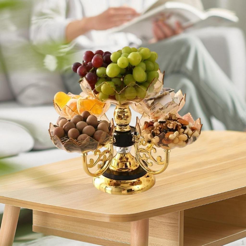 Вращающийся органайзер на 5 чаш для сухофруктов и закусок