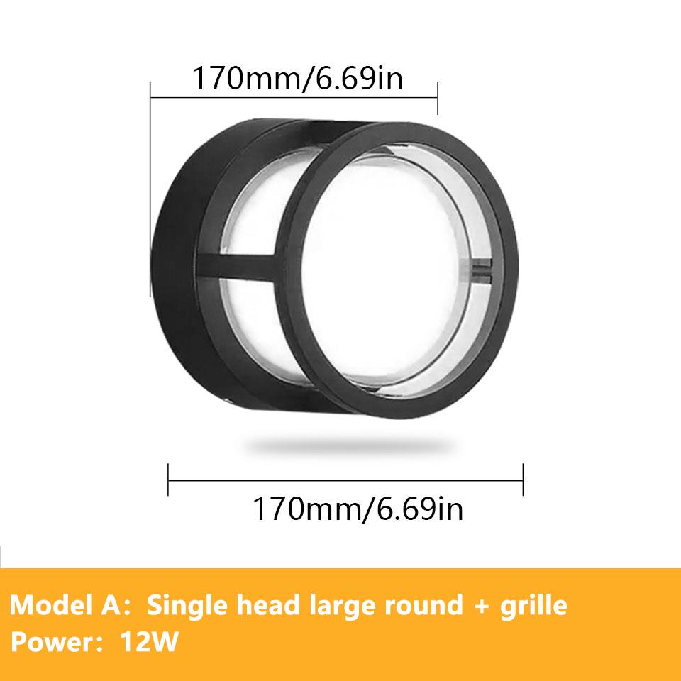 6 Вт 12 Вт Водонепроницаемый светодиодный настенный светильник IP66 для внутреннего и наружного использования, с радарным датчиком движения, для крыльца, домашний бра, декоративное освещение