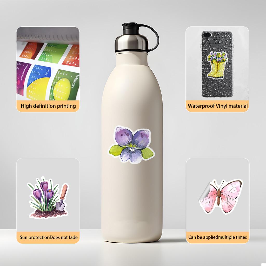 50PCS Spring Series Graffiti Stickers - Waterproof Decor for Water Cup, Luggage & Creative Use RecordingYourLife Store