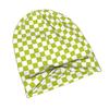 Acid Green Checkered Pattern Adult Fashion Beanie That Transitions Effortlessly from Morning Commutes To Evening Walks While Maintaining a Clean Urban