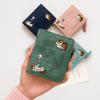 Ultra Thin Embroidered Cat Wallet Korean Style Coin Pouch Casual Canvas Card Bag Men