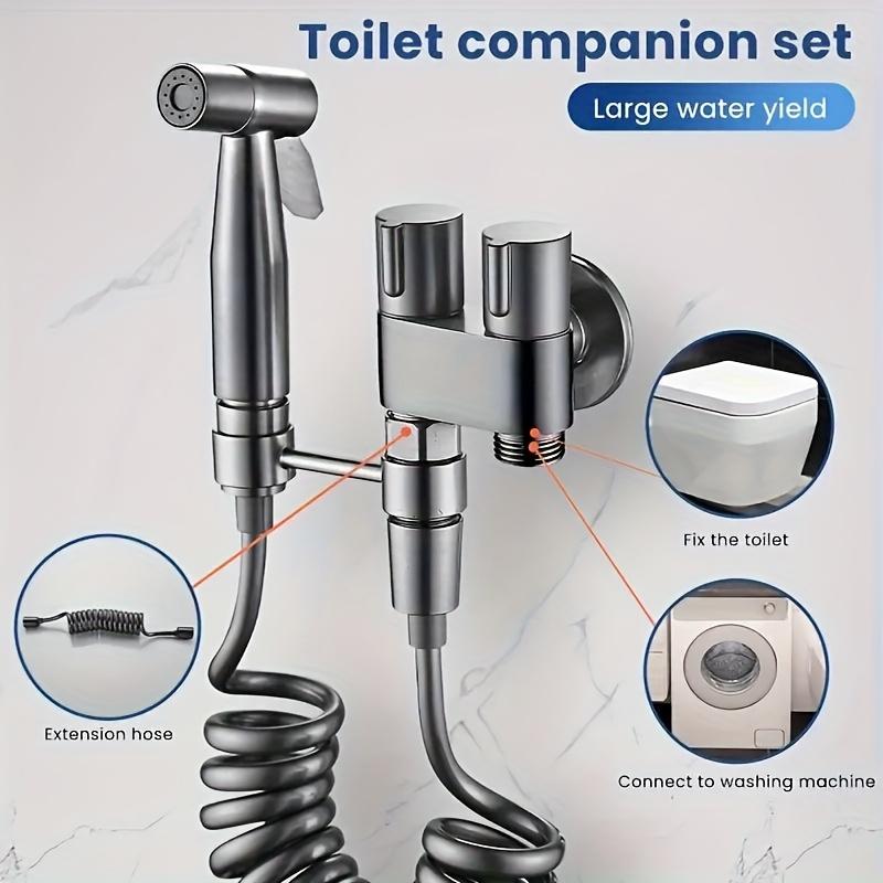 1 комплект настенного ручного биде, с распылителем из нержавеющей стали, телескопической телефонной трубкой и кронштейном, для гигиенического приучения к туалету