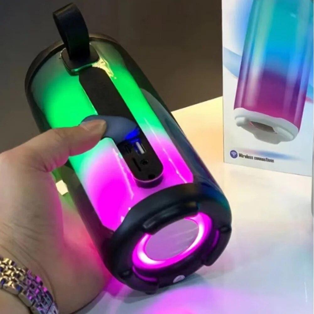 Полноэкранный красочный свет радио USB музыкальный динамик портативный Bluetooth сабвуфер украшение рабочего стола прочные долговечные колонки
