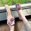 Flowers Heeled Slides New Collection Shoes Chic Elegant Style Stylish 2025 Trend 39 Women's Slippers and Ladies Sandals On Sale