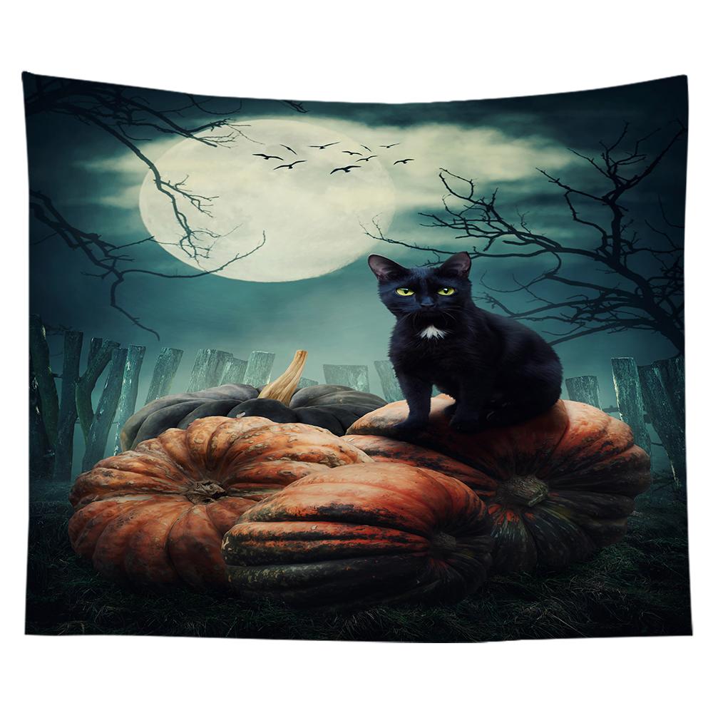 Home Decor Halloween Wall Hanging Gothic Print Tapestry  Witchcraft Supplies Dorm Rug 230x180cm Tapiz