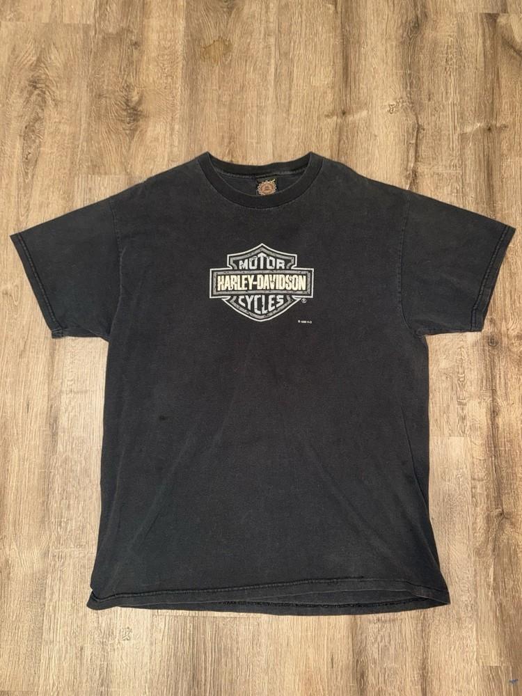 Винтажная футболка Harley Davidson 90-х 1996 года с центральным логотипом, размер XL, сделано в США, унисекс футболка для байкеров