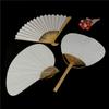 1 Pc White Folding Elegant Paper Hand Fan Blank Paper Fan Plain Colourful Creative Handmade Palace Fan