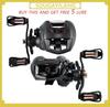 Baitcasting Fishing Reel Ultra Smooth 12+1 Shielded Ball Bearing High Speed 6.3:1 Gear Ratio Reel