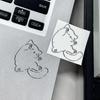 Waterproof 3D Metal Stickers With Girl And Cat Cartoon Characters For Phone Case Laptop DIY Decoration Creative Aesthetic Style