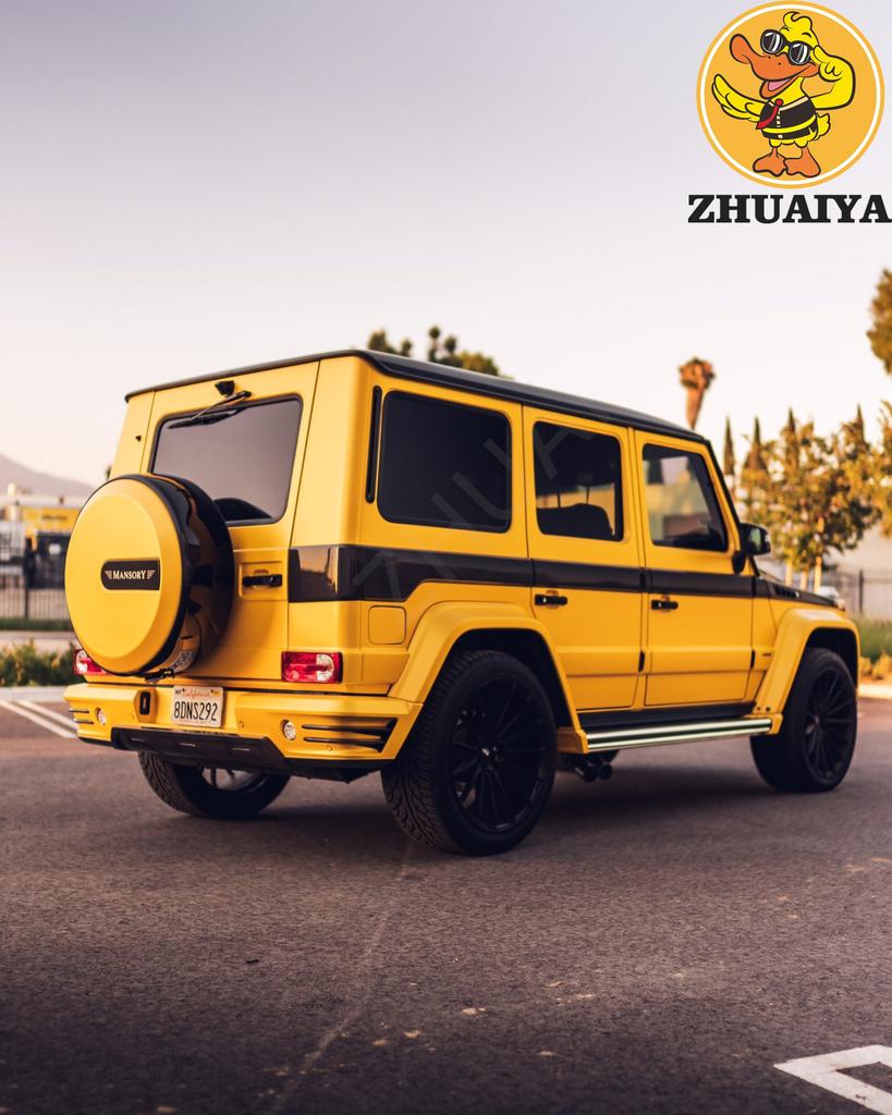 Yellow Electro-optical Metal Vinyl Wrap For Car Wrapping Covering Foil Air Bubble Free Low Tack Glue1.52*17M/Roll 5x56ft