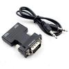 Кабель-адаптер HDMI (розетка) на VGA (вилка) со звуковым разъемом для проектора, HD-компьютера, ТВ-приставки