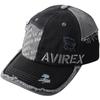 AVIREX Remade Distressed Full Baseball Cotton All Deep Black 01 Low-Profile Cap, 6-Panel Cap, Cap, Cap, Men's, Black, Season, Fit, Spring/Summer,