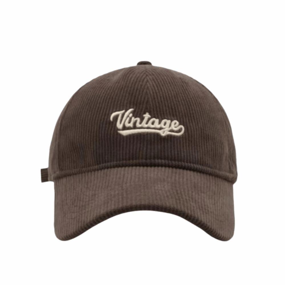 Korean Men Women Baseball Cap Corduroy Snapback Hat Fashion Letter Embroidery Cap Visors