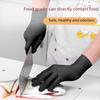 Chef's Special Black Women's Nitrile Disposable Gloves - Food Grade, Ideal for Kitchen, Baking, and Housework.