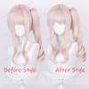 Akiyama Mizuki Synthetic Hair Cosplay Wig 45cm Light Pink Women Heat Resistant Hair High Quality Wigs