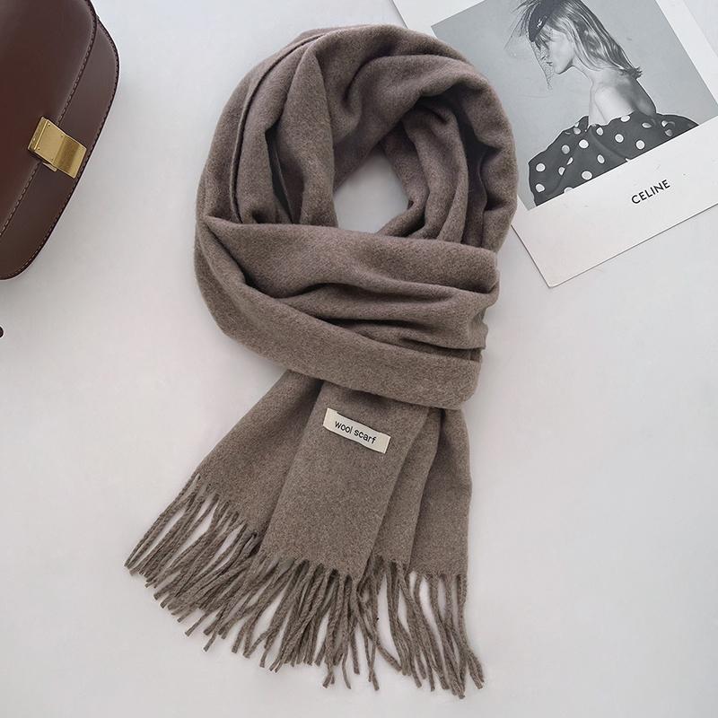 Winter Narrow Scarf 19 Color 8% Wool Scarf Hot Selling Solid Color Scarf Men's and Women's Universal Warm and Cold Proof Scarf