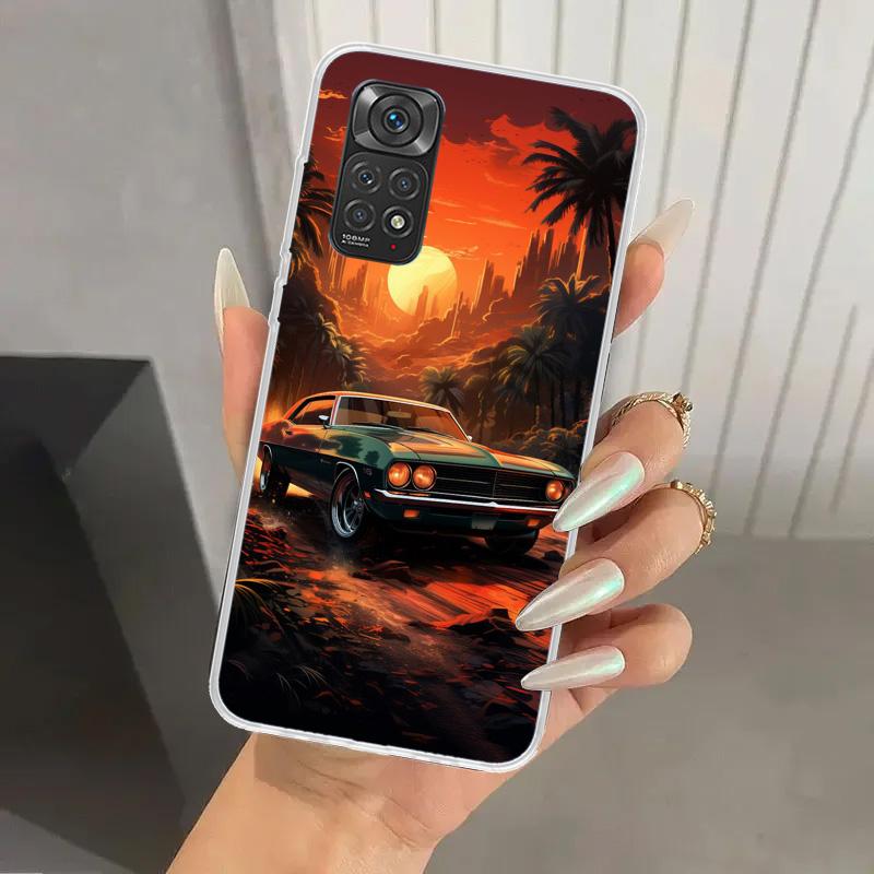 Классический Винтажный Старый Ретро Автомобиль Чехол для Телефона для Xiaomi Redmi Note 15 14 14S 13 12S 12 Pro 11S 11 Plus 11T 11E 10S Мягкий Funda Принт