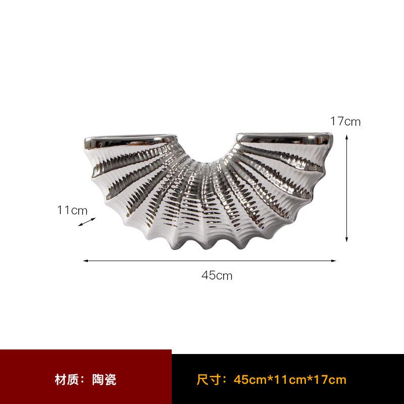 Золотая Раковина Керамическая Ваза Геометрический Полукруг Раковина Аксессуары для Цветочной Композиции Ваза для Цветов Украшение Гостиной