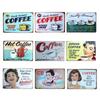 Coffee Menu Metal Plaque Signs House Art License Poster Home Decoration License Plate Tin Wall Decor 20*30 CM