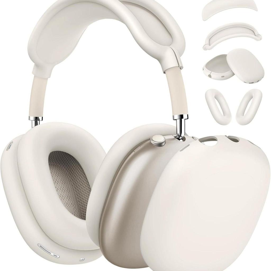 Силиконовый защитный чехол однотонный для AirPods Max - Мягкий чехол-оболочка для накладных наушников