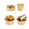 Латунная чашка для кофе Давара/Дабара и стакан для подачи фильтрованного кофе/чая/Традиционная кумбаконамовская дабара латунная дабара - | Кованая матовая - 150 мл (Набор из 4)