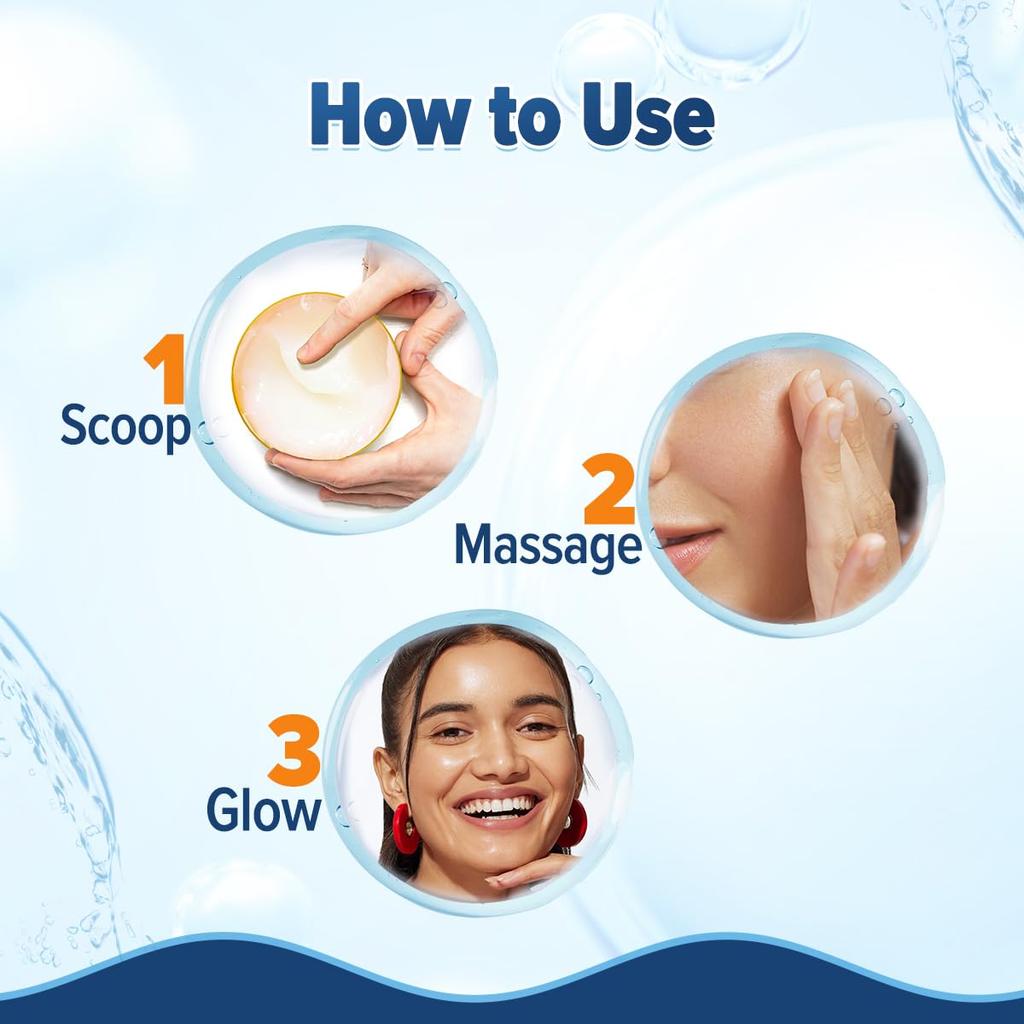 Aqualogica Glow+ Hydra Gel Moisturizer For Glowing Skin With Water Gel Texture, 24 Hour Hydration, Non Sticky Feel 100 g