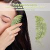 1pc Xiuyan Green Head Massage Comb, Natural Stone Guasha Scalp Massager Comb, Hair Comb Scalp Care Massage Tool. Multi-Functional Handheld Head