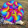1pc Psychedelic Pattern Automatic Open/Close Umbrella with Windproof, 8-Rib Sturdy Canopy, Durable Ribs, Fashionable Design1211A