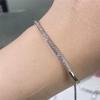 Stainless Steel Rhinestone Bracelet Adjustable Simple Hand Bangle Elegant Crystal Bracelet  Gifts