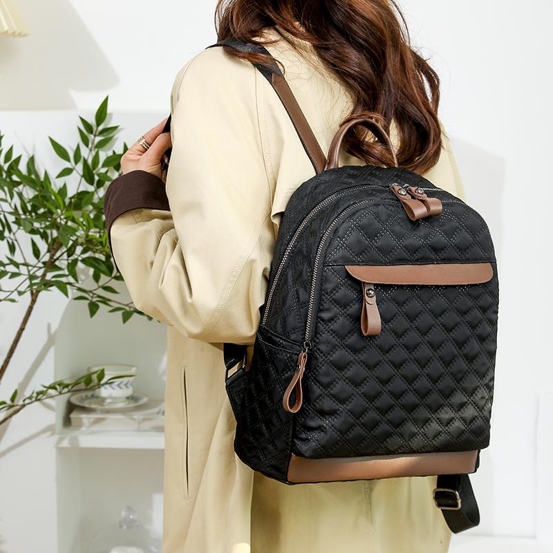 Рюкзак Студенческий Школьный Рюкзак Женский Легкий Ромбовидный Рюкзак