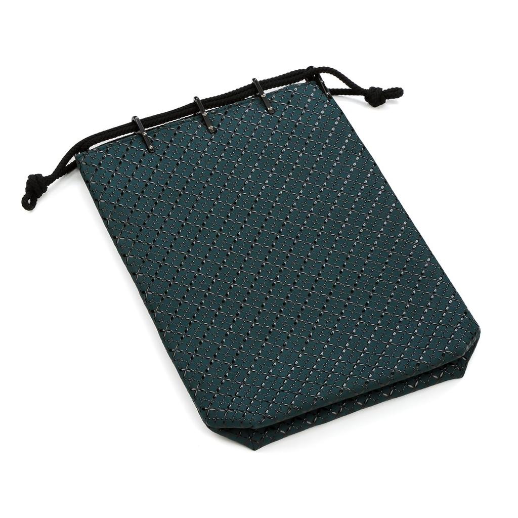 Inden HISOCA Hisoka Traditional Craft Koshu Inden Deerskin Lacquer Original Brand Cut Bag Green Lacquer [Inden-ya] Space-Black Cloisonné [No.9409]