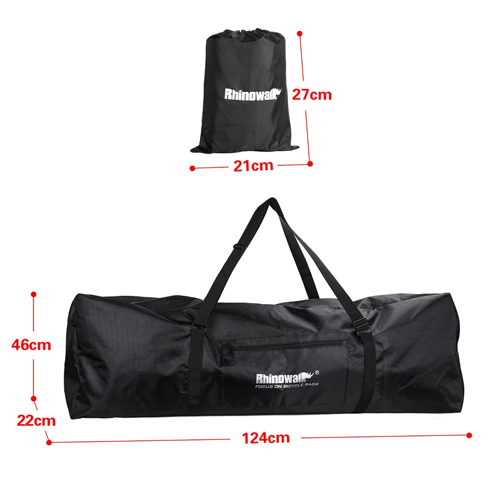 Rhinowalk Electric Kick Scooter Bag, Bike Bag, Scooter Carry Bag, Waterproof and Portable, Foldable, Lightweight, Black, E-Scooter Transport Bag