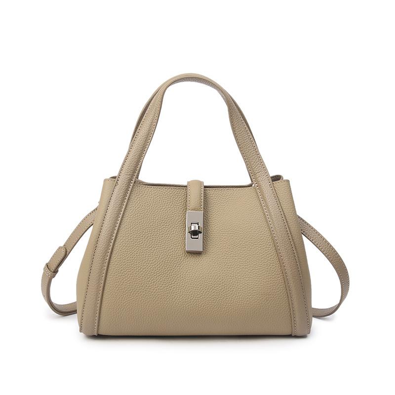 Office workers carry vegetable baskets, women's bags, one shoulder hand carry diagonally across the first layer of cowhide large-capacity bucket bags