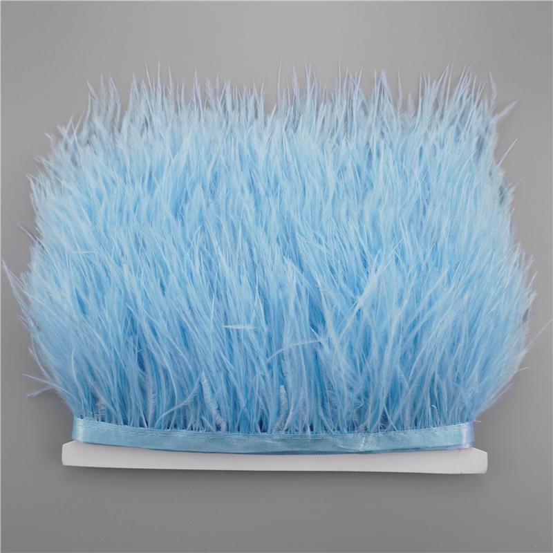 Перо 8-10 см Отделка страусиными перьями для шитья и рукоделия Черная перьевая бахрома для украшения юбки Натуральные перья Ленточная бахрома