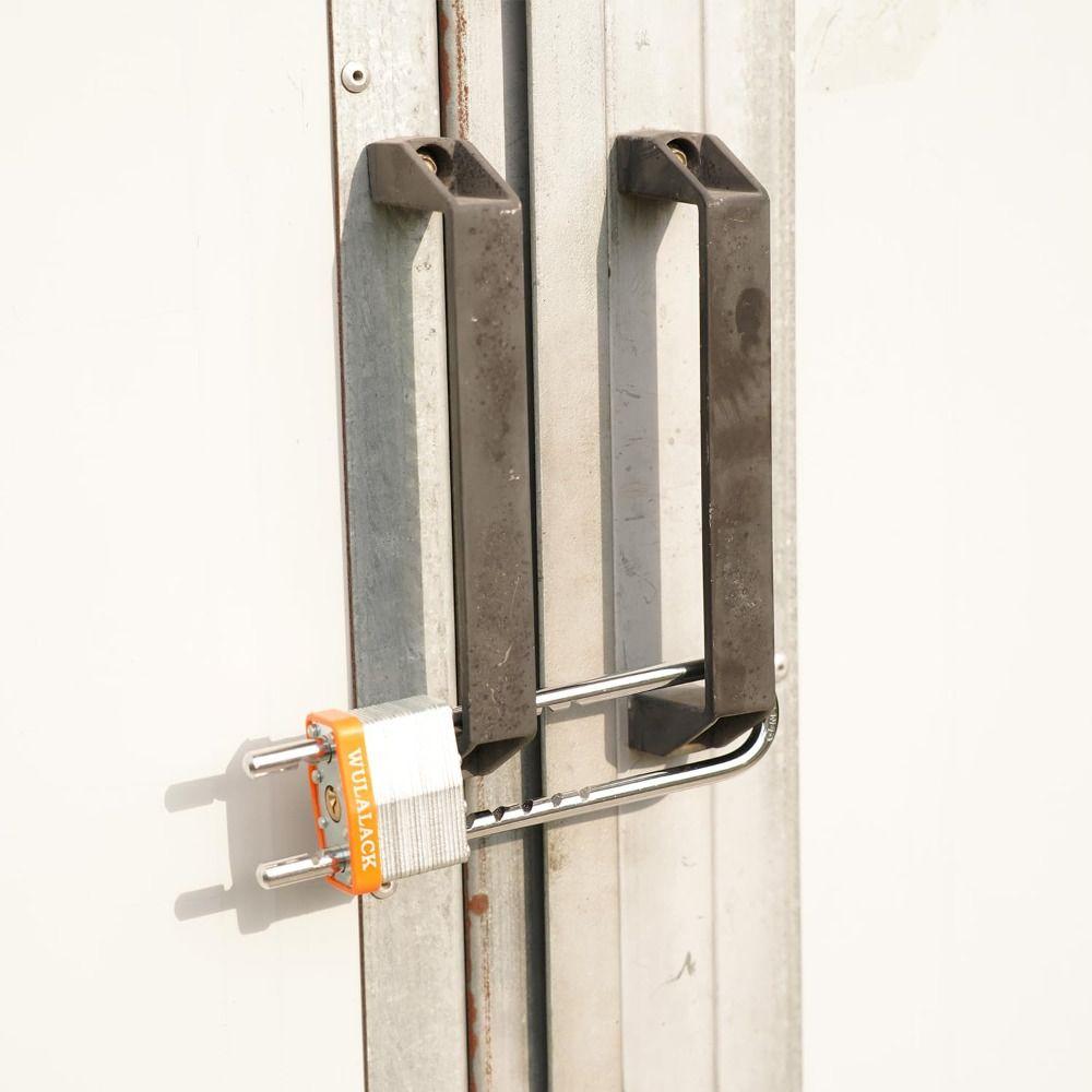 38.8/22.7/58.9mm Long/Short Shackle Red Daily Lock Key Laminated Steel Padlock Indoor