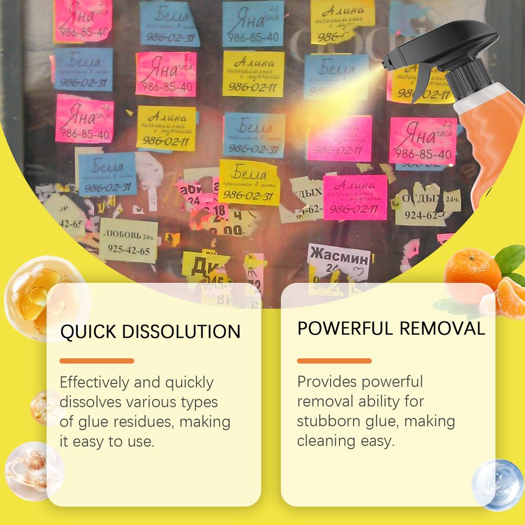 Многоцелевой спрей для удаления клея 120 мл Мощный очиститель остатков клея для наклеек, этикеток, лент
