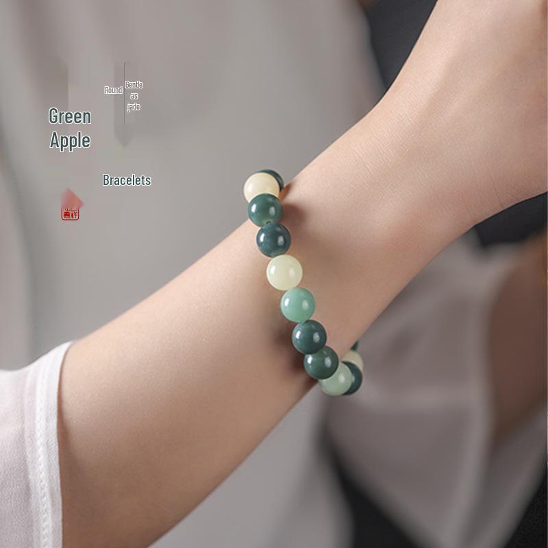 Handcrafted Ancient-Style Bodhi Root Multi-Treasure Bracelet in Caramel
