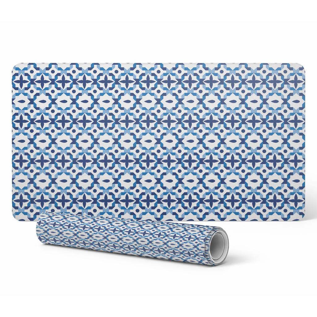 Elegant Decorative Desk Mat Geometric Retro Pattern 120x60 cm