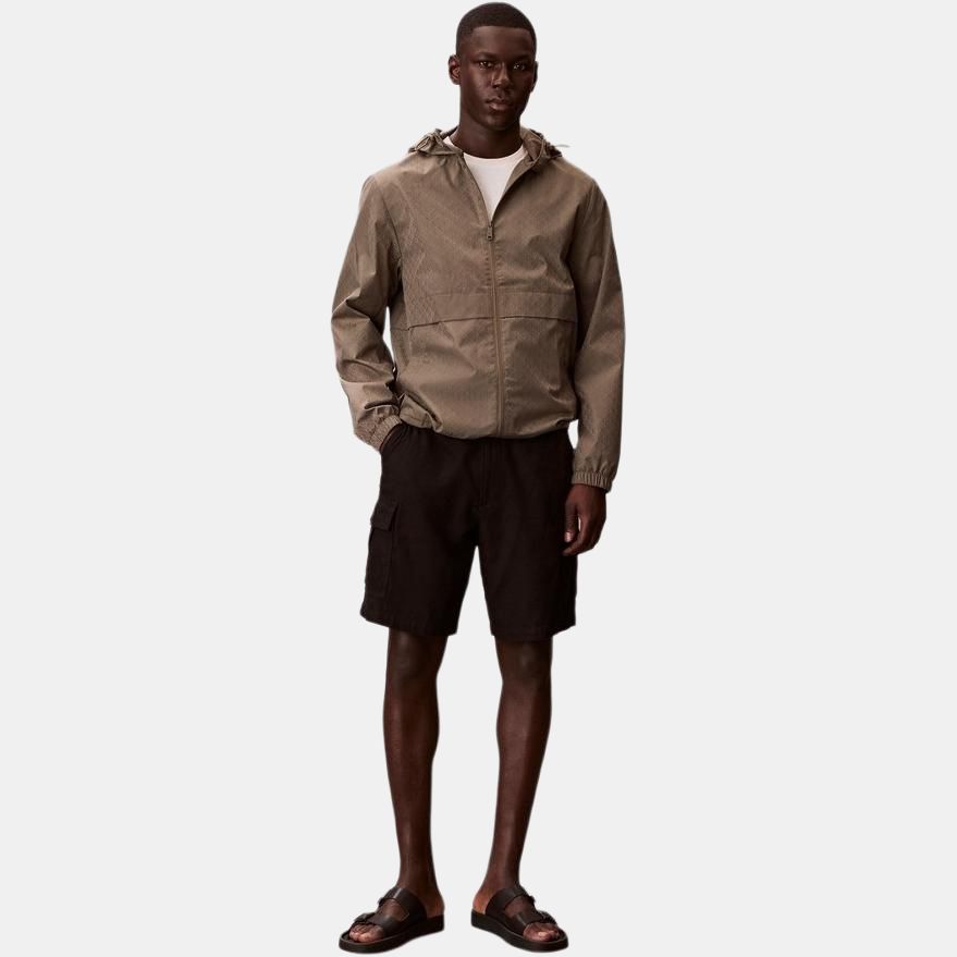 Calvin Klein Мужская повседневная спортивная куртка с капюшоном, темный цветочный принт 4RF522G