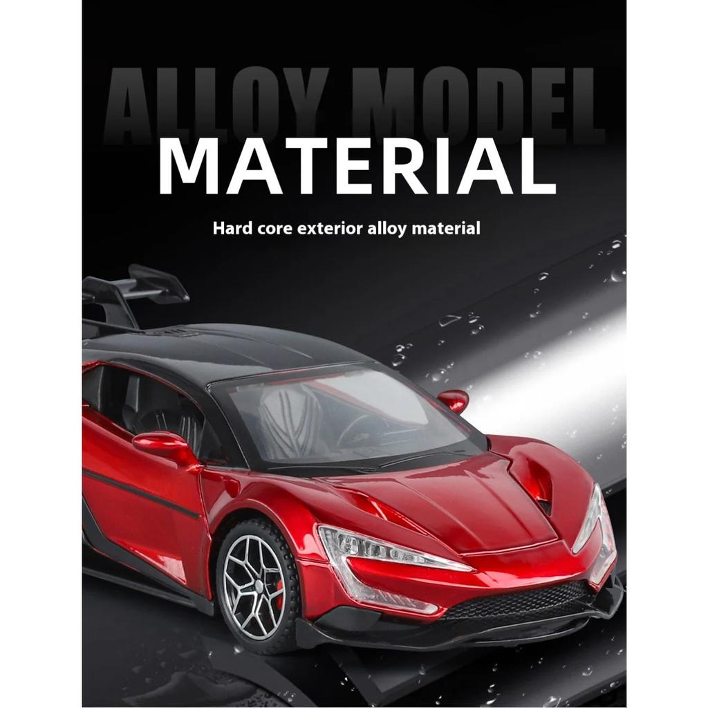 1/32 сплав литой под давлением модель спортивного автомобиля BYD U9 симуляция звук и свет коллекционные украшения детская игрушечная машинка подарки на праздник для мальчиков