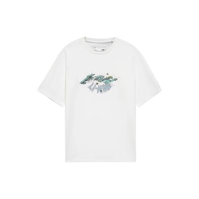 Футболка с коротким рукавом Li Ning Sports Trend Series с логотипом, цвет белый, мужская, AHSS321-1