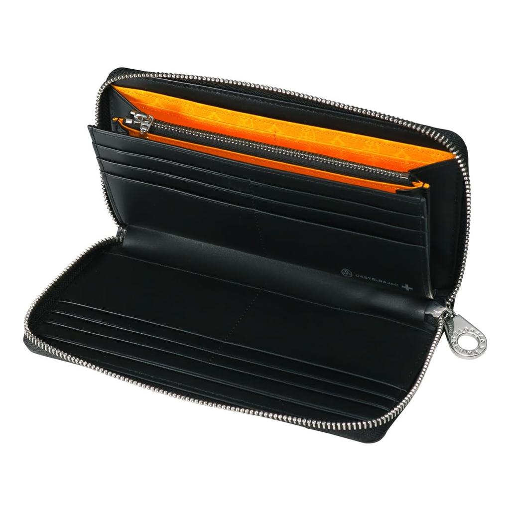 CASTELBAJAC Длинный кошелек, круглый, на молнии, полностью открытый, кошелек для монет, мужской, 065633 Madeleine Tensho Day Limited, повседневный, из натуральной коровьей кожи