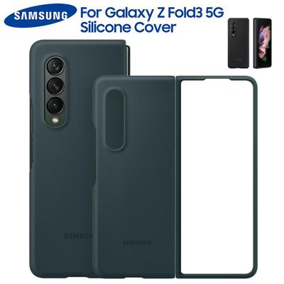 Samsung Оригинальный силиконовый чехол для Samsung Galaxy Z Fold3 5G Z Fold 3 5G шелковистый мягкий на ощупь силиконовый защитный чехол для телефона