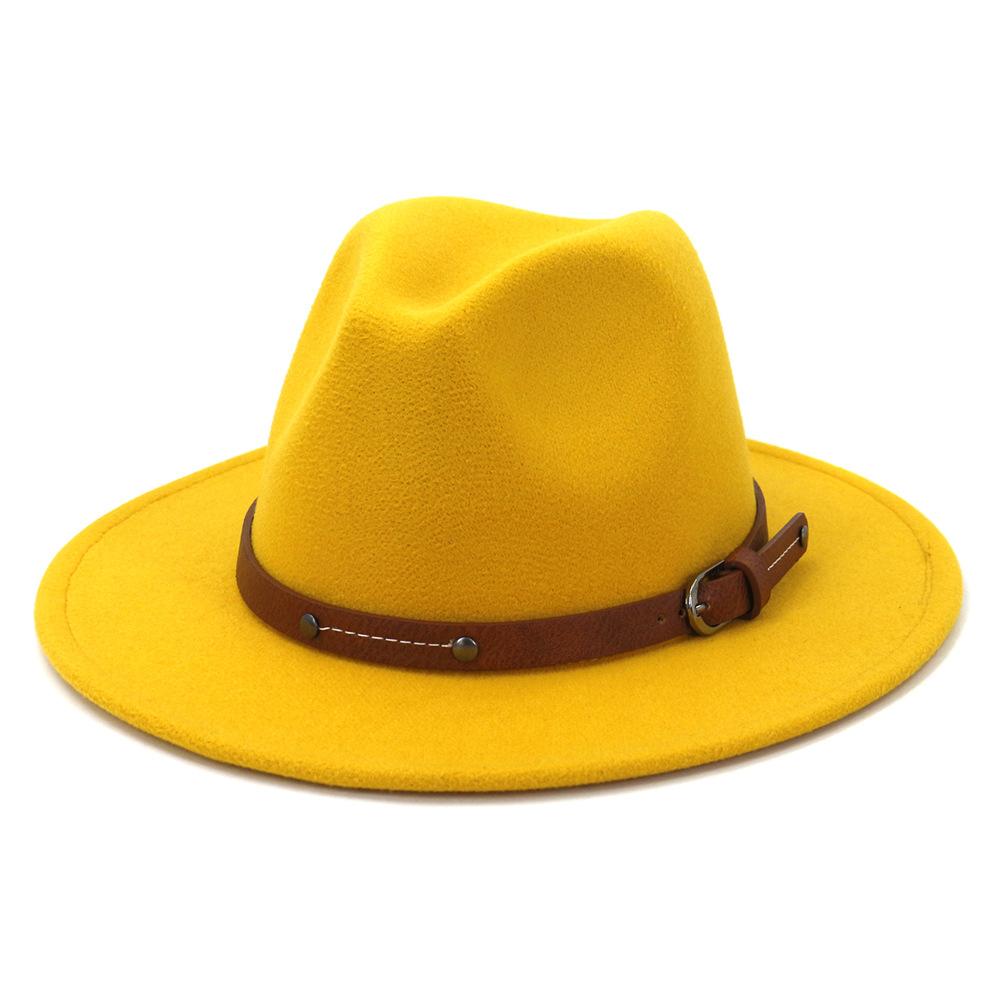 Зимняя шляпа-федора для женщин 59-61 см, мужская панама, валяные джазовые шляпы, новая кепка-трилби-церковь, сомбреро-де-мухер