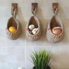 Jute Eco Teardrop Hanging Basket Hanging Wall Vegetable Fruit Baskets
