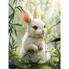 5d DIY Diamond Painting Cross Stitch Cute Animals Rabbit Diamond Embroidery Mosaic Full Round Drill Home Decor Crafts