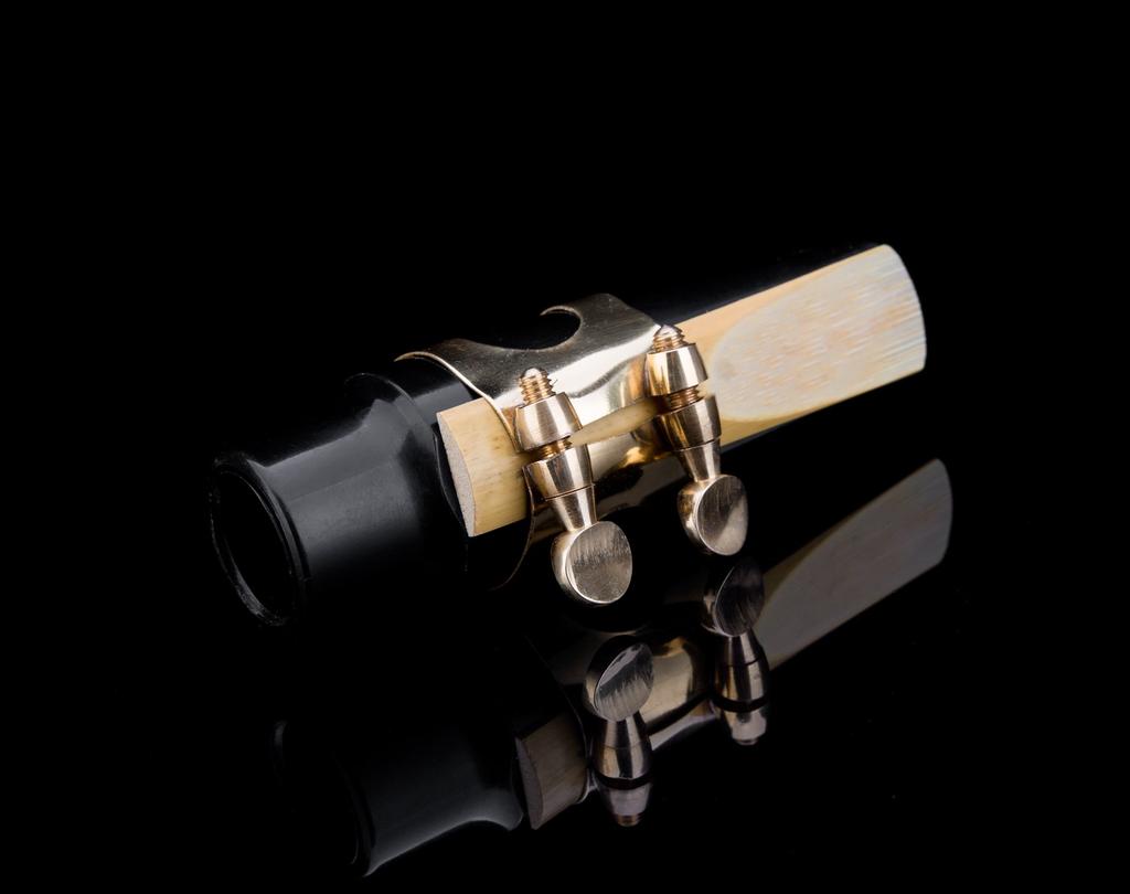 GLORY Ligature and Glory Mouthpiece Kit for Alto 1 Reed and Plastic Gold Saxophone, Cap,